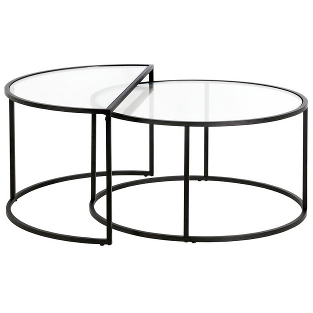 Black Bronze Nested Coffee Table Set Henn amp hart