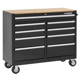 Husky 46 in. 9-Drawer Solid Front Mobile Workcenter HTBX9-SF