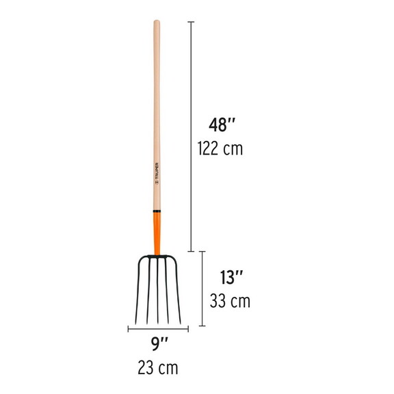 Truper 11006 54 Handle 5 Steel Tines Manure Fork