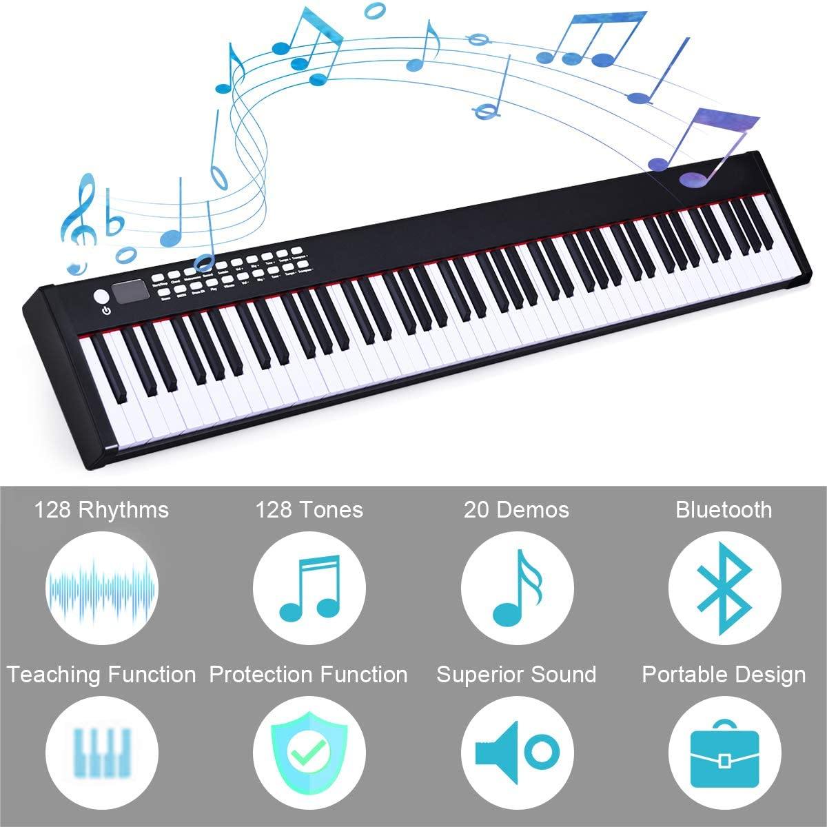 BX-II 88-Key Portable Touch Sensitive Digital Piano