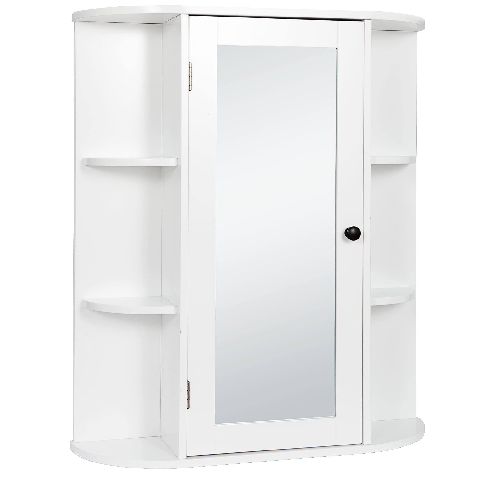 ZENY Home Wall Mount Bathroom Storage Cabinet MDF Medicine Cabinet Multi-Tiers with Mirror