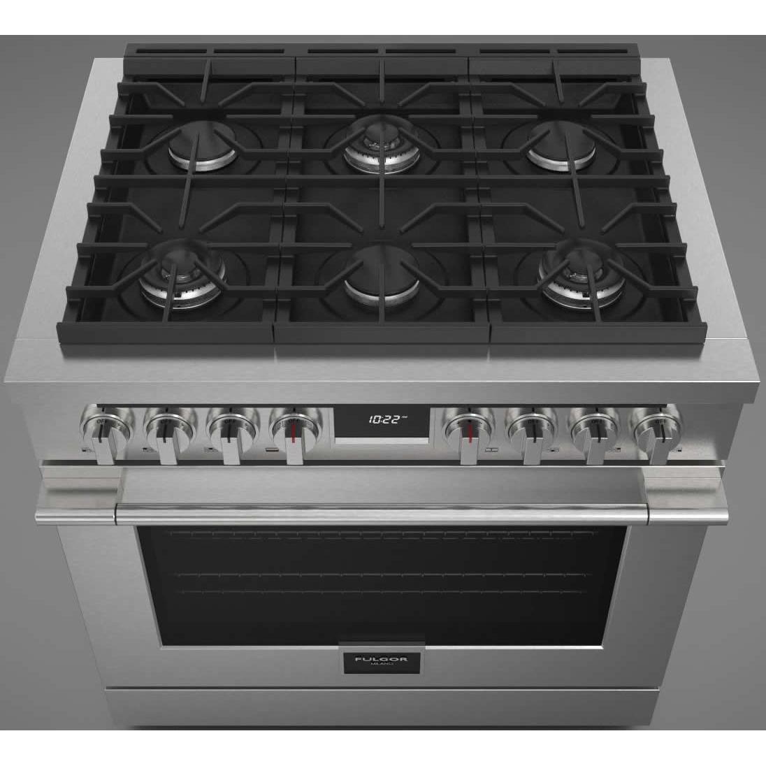 Fulgor Milano 36-inch Freestanding Dual Fuel Range F4PDF366S1