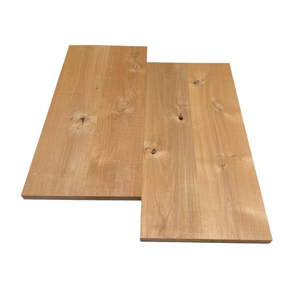 Swaner Hardwood 1 in. x 12 in. x 8 ft. Knotty Alder S4S Board (2-Pack) OL04110896KA