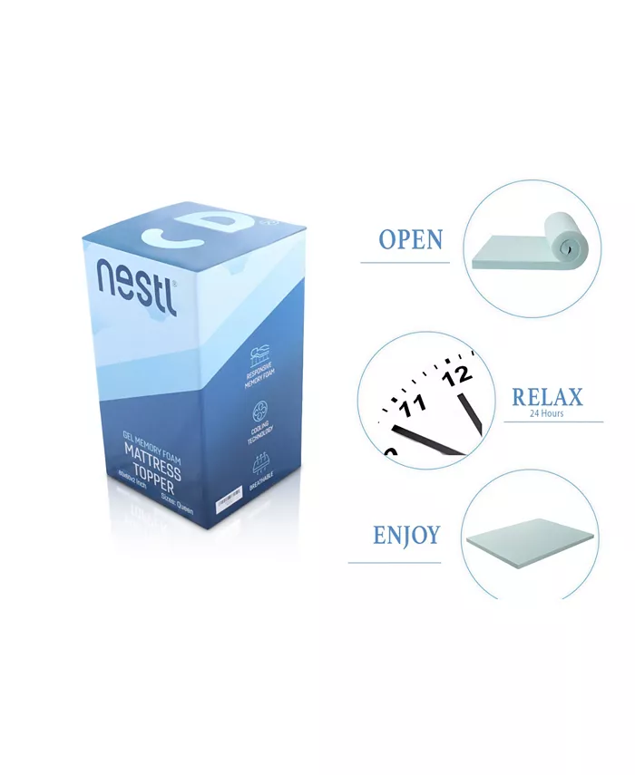 Nestl Gel Infused Mattress Topper Ventilated Design Memory Foam 3