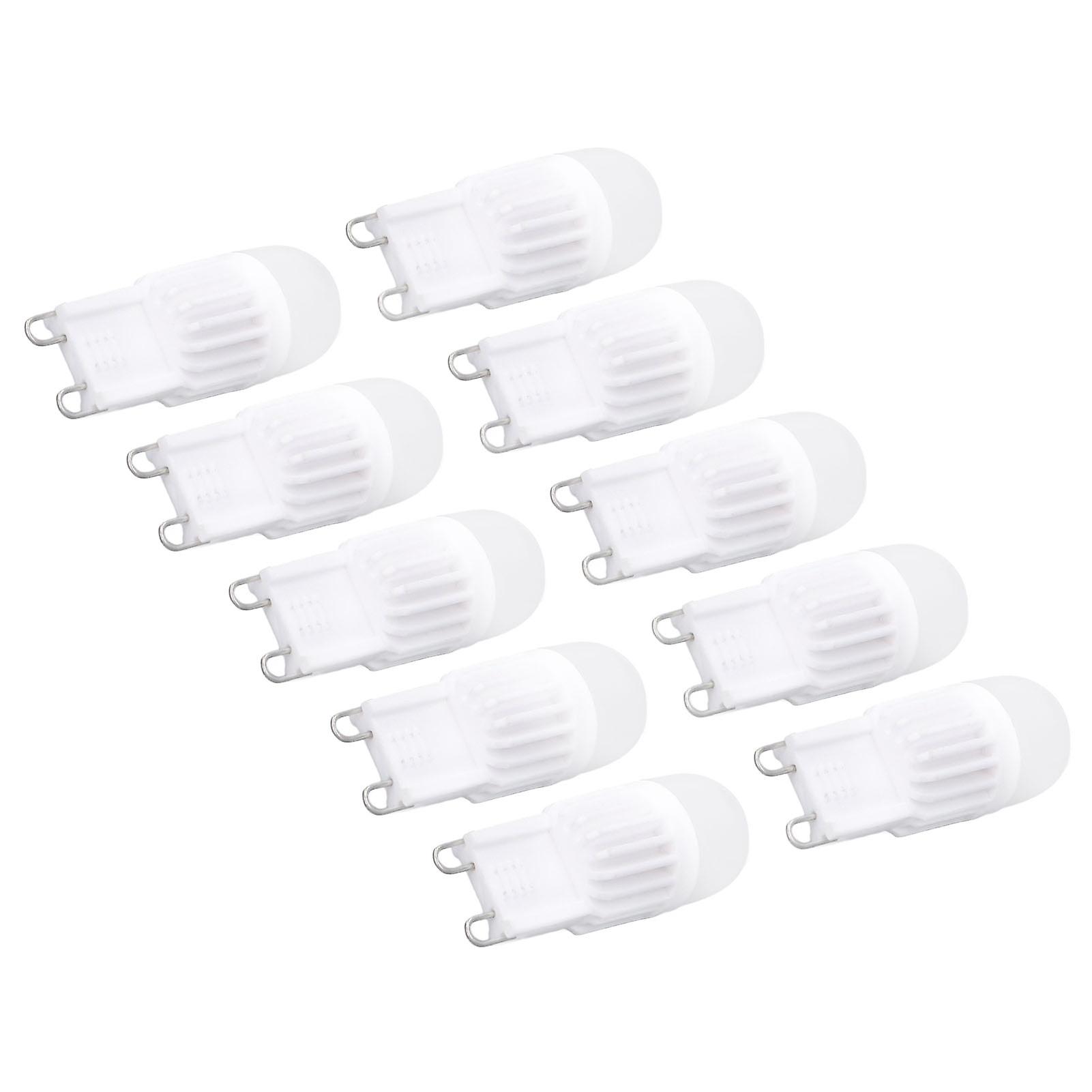 10pcs G9 Bulb Dimmable 2W 500lm G9 LED Bulb 30W Halogen Equivalent for Chandelier Ceiling Light Wall Lamp 220arm White Light