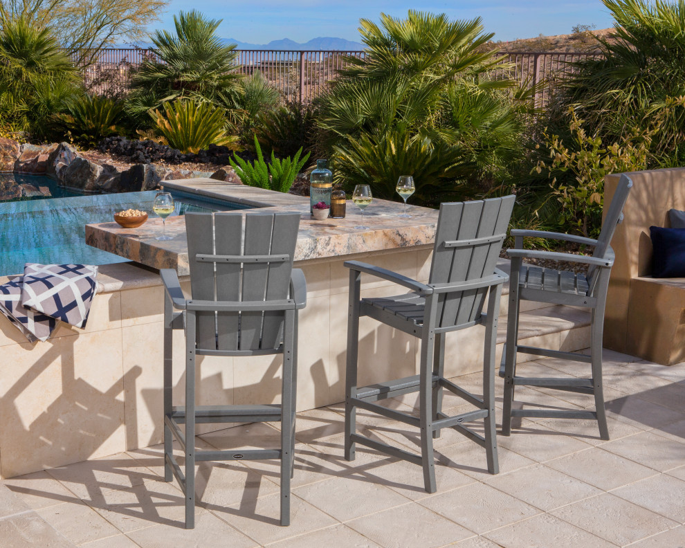 POLYWOOD Quattro 3 Piece Bar Set   Transitional   Outdoor Bar Stools And Counter Stools   by POLYWOOD  Houzz