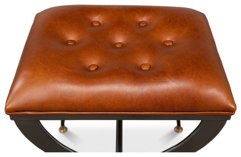 Modern Curule Stool   Traditional   Footstools And Ottomans   by English Georgian America  Houzz