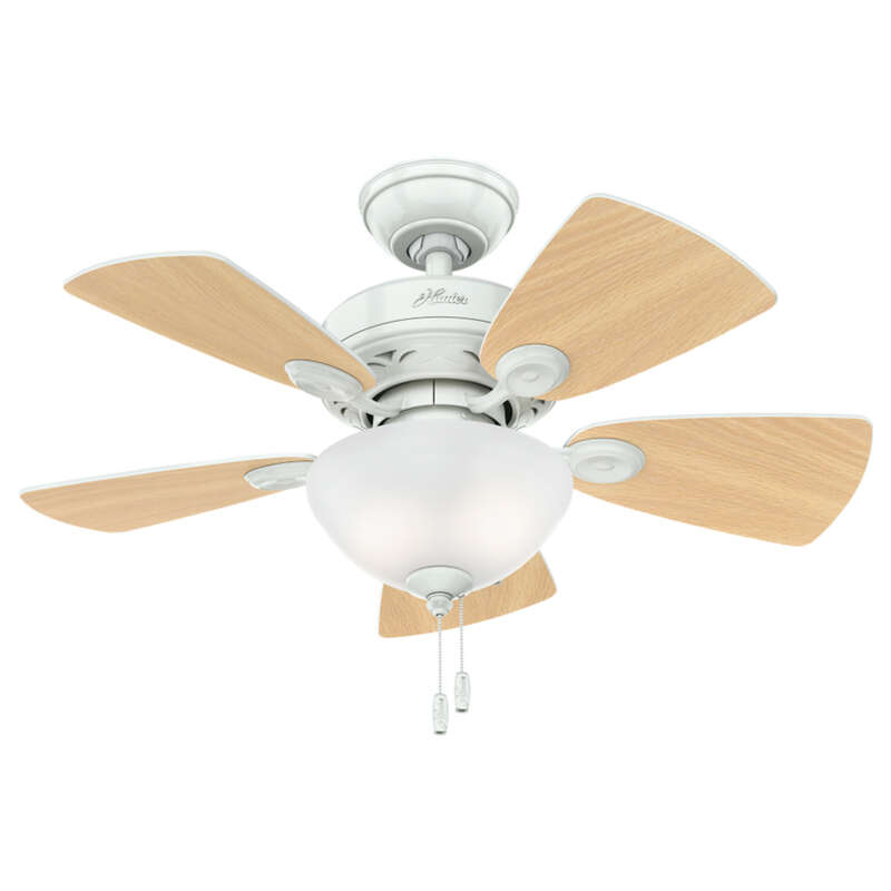 Hunter Watson 34 in. Snow White Incandescent Indoor Ceiling Fan