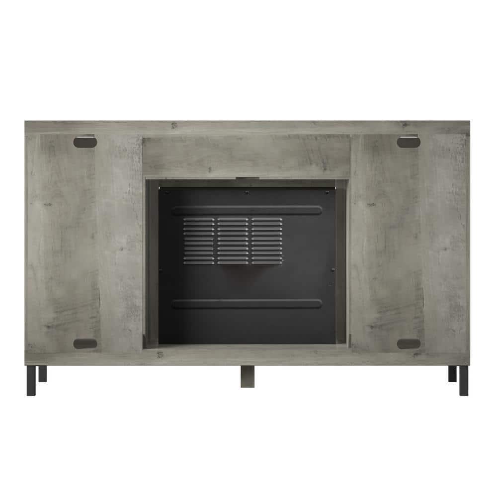 Twin Star Home 55 in Freestanding Electric Fireplace TV Stand in Valley Pine