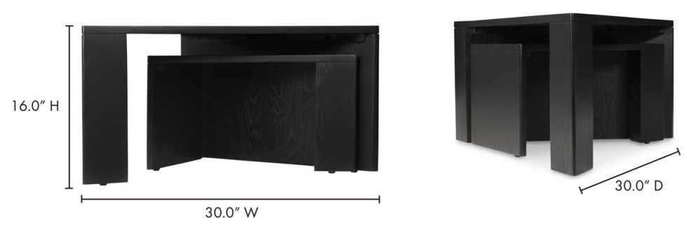 Aton Coffee Table  Black   Transitional   Coffee Table Sets   by Lighting New York  Houzz