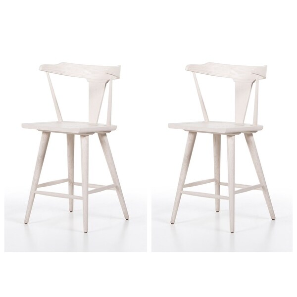 Ripley Counter Stool (White，Set of 2)