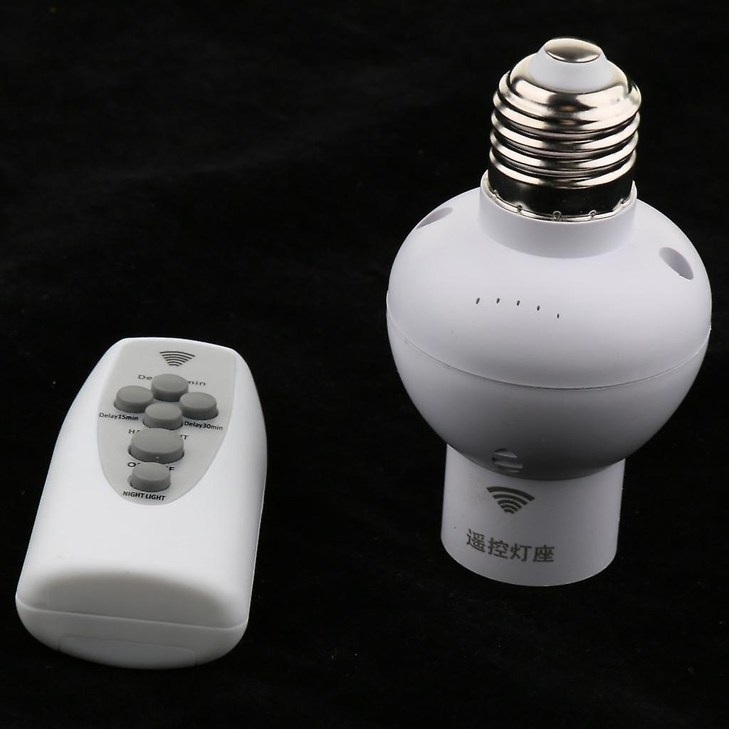 2x Digit Wireless Remote Control E27 Bulb Socket Light Lamp Holder