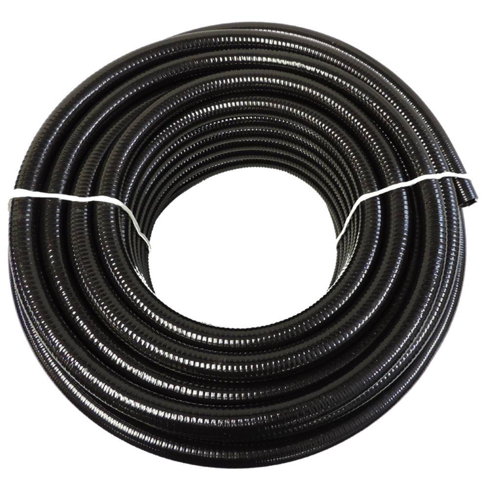 HYDROMAXX 1-14 in. x 25 ft. Black PVC Schedule 40 Flexible Pipe 2202114025