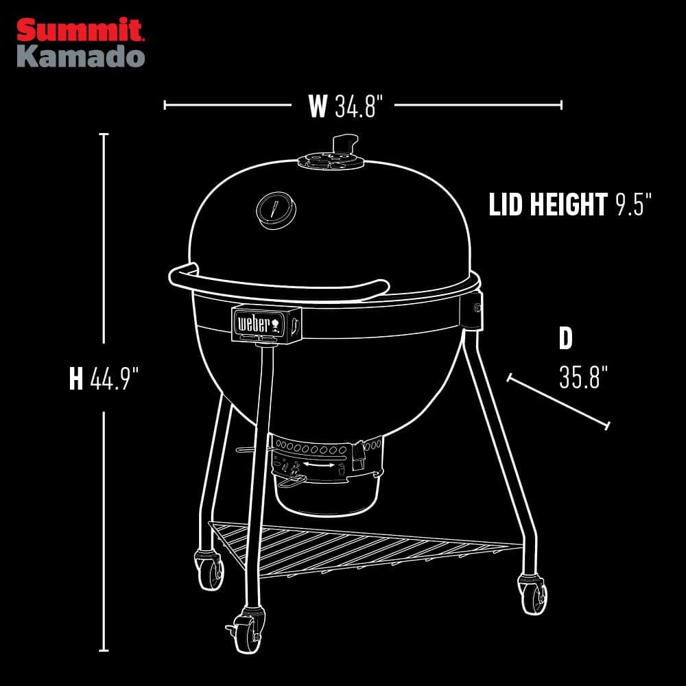 Weber Summit Kamado E6 24 in. Charcoal Grill in Black 18201001