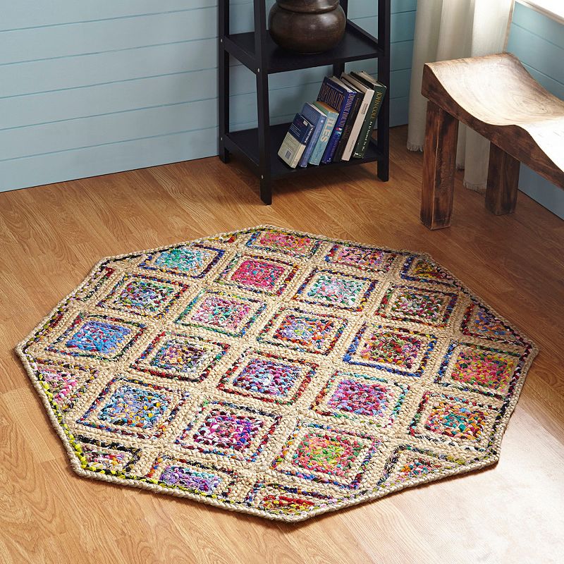 Better Trends Diamond Jute Reversible Rug