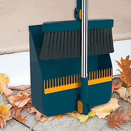 2 In 1 Dustpan Broom， Long Handle Broom And Dustpan Set， Cleaning Tool With 180 Degree Rotation， Dus