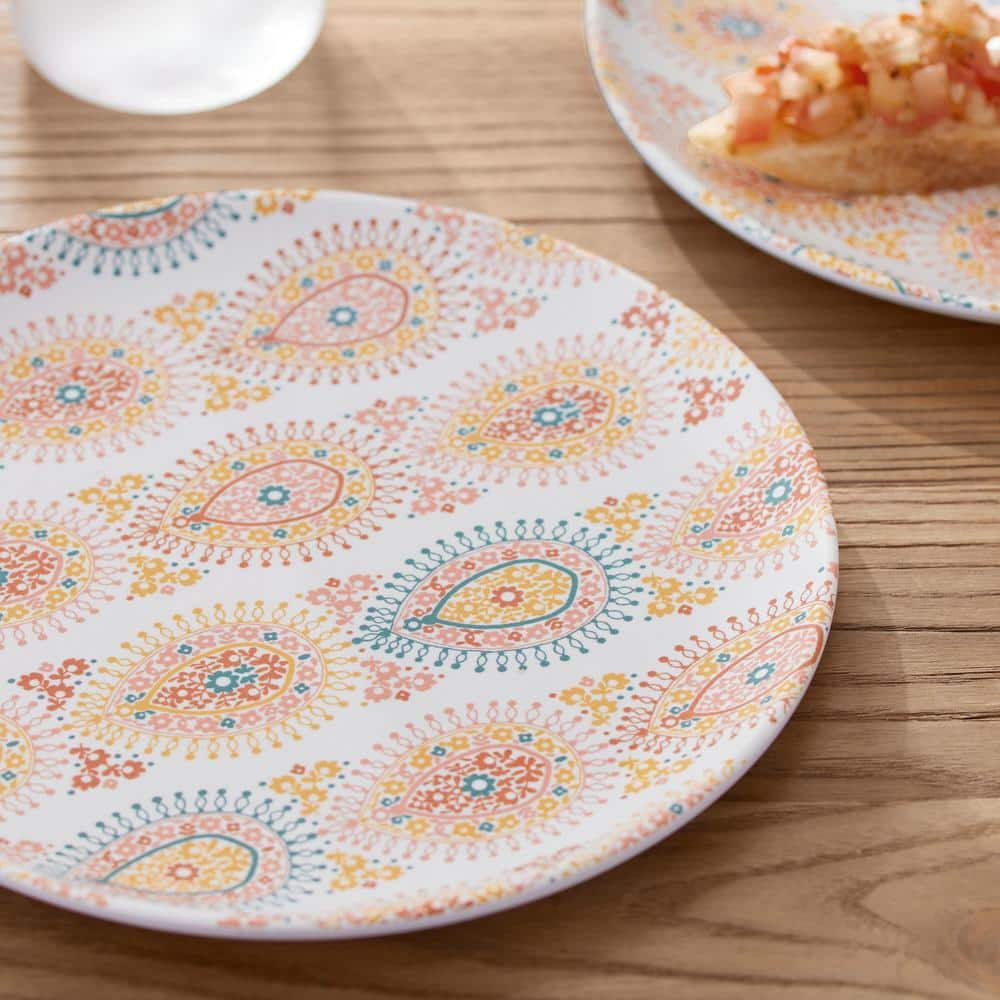 StyleWell Taryn Melamine Accent Plates in Aged Clay Medallion (Set of 6) AA5479JME