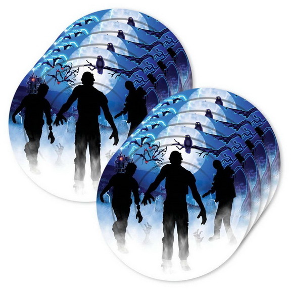 305687 Zombie Party Decor Lunch Plates (24)   NS