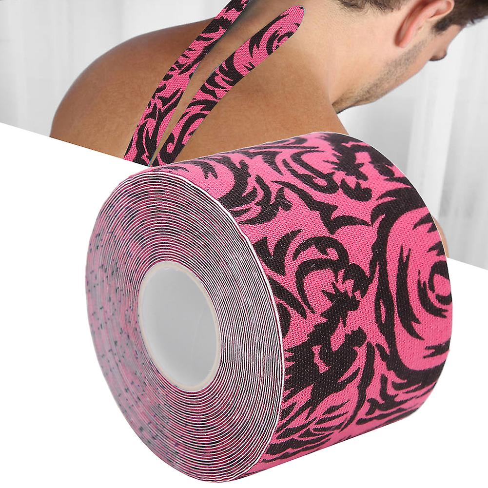 Camouflage Waterproof Soft Sports Bandage Breathable Pain Relief Protection Muscle Tapepink Printing