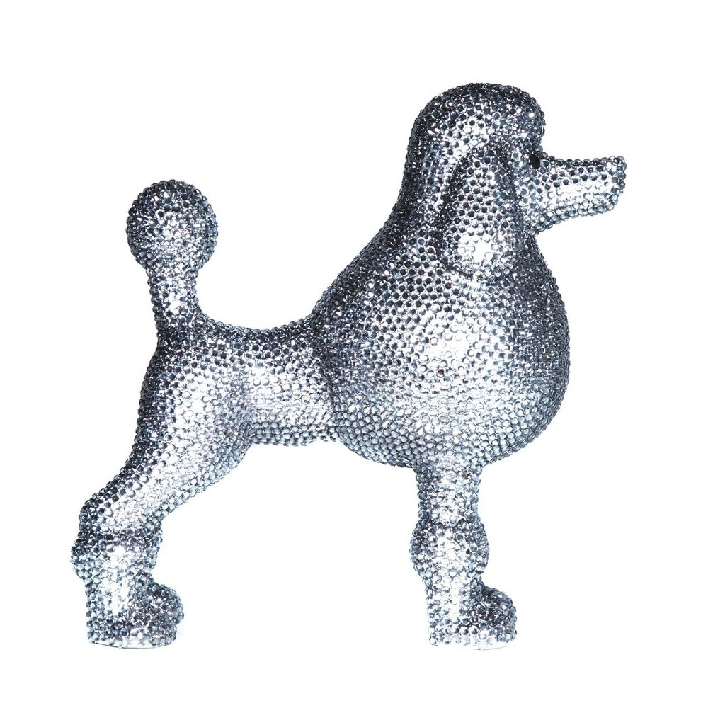 Interior Illusions Plus Graphite Rhinestone Poodle Decoration   11\