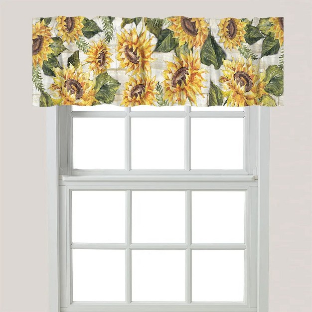 Laural Home Sunflowers On Shiplap Window Valance