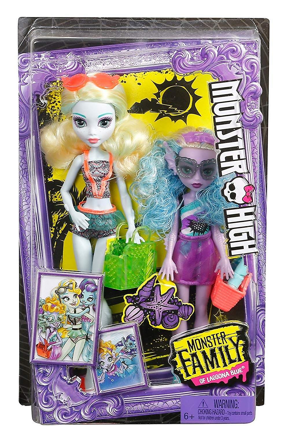 Monster High 2-Pack Family Lagoona Blue and Kelpie Blue Dolls Doll