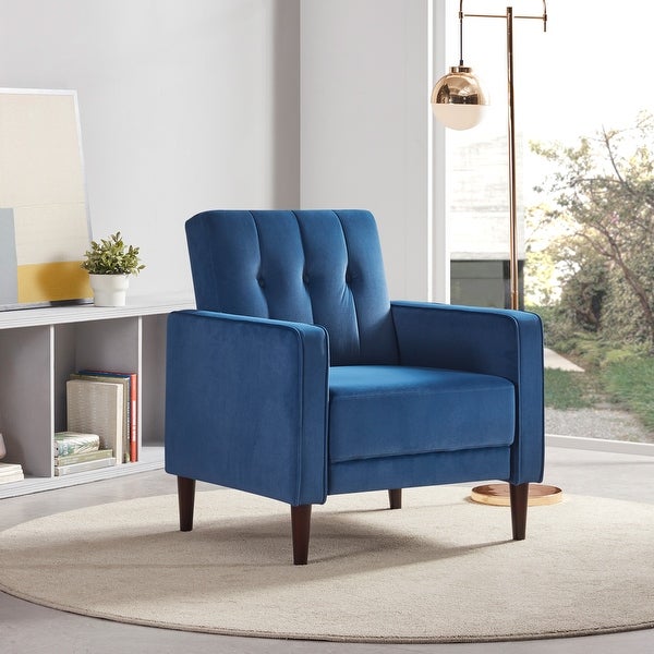 BELLEZE Valencia Accent Chair Tufted Fabric Armchair， 6 Colors