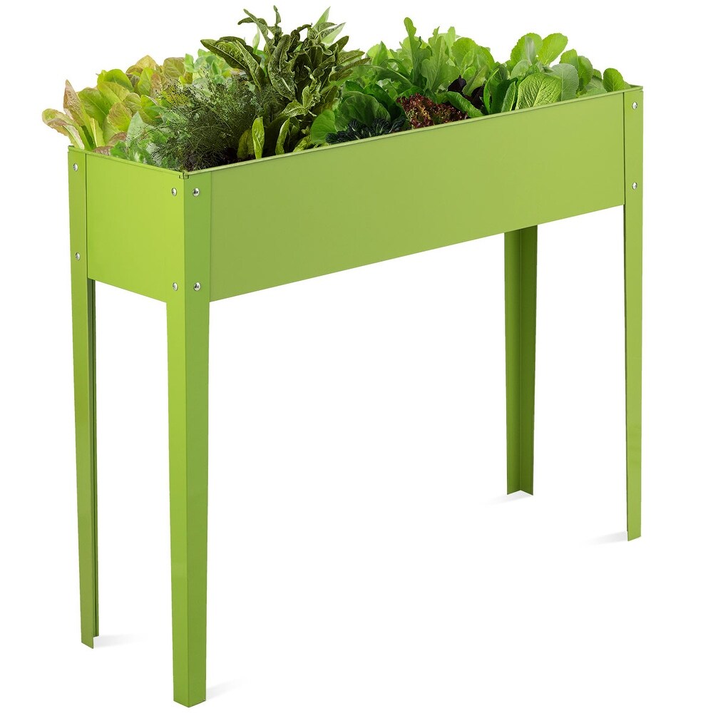 Costway 40''x12'' Outdoor Elevated Garden Plant Stand Raised Tall