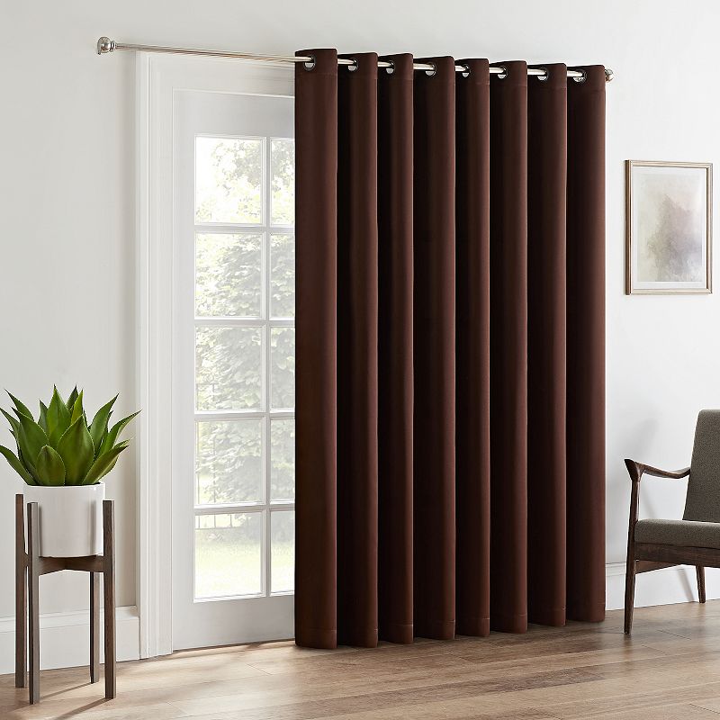 eclipse Tricia Room-Darkening 1-Panel Patio Door Curtain