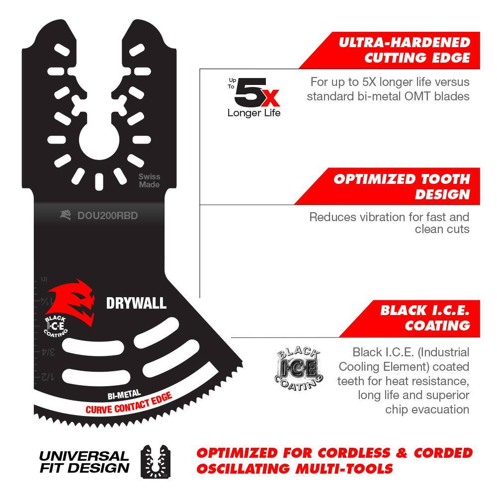 DIABLO 2 in. Universal Fit Bi-Metal Oscillating Blade for Drywall DOU200RBD