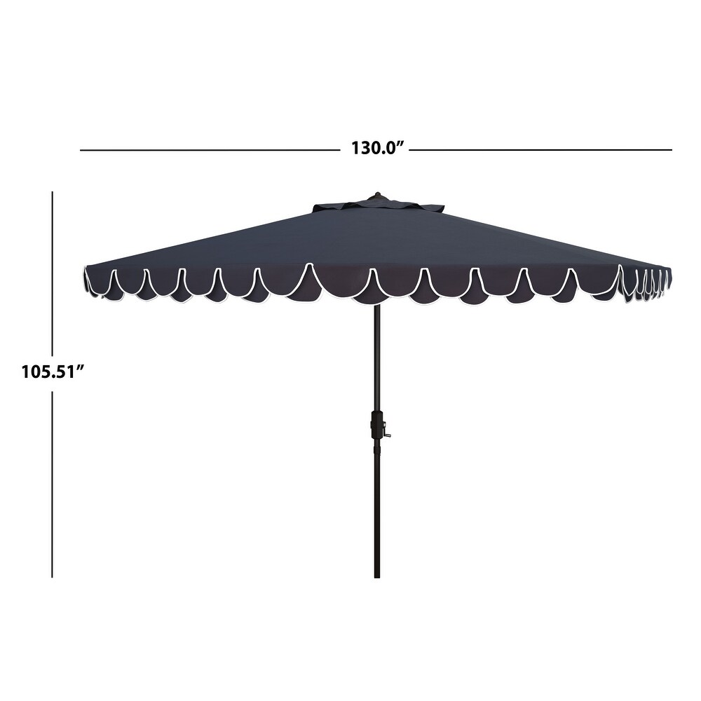 SAFAVIEH Outdoor Living Elegant Valance 11Ft Round Umbrella