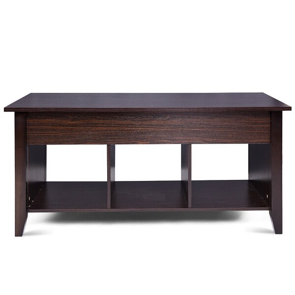 Costway Lift Top Coffee Table w/ Hidden Compartment Storage Shelf