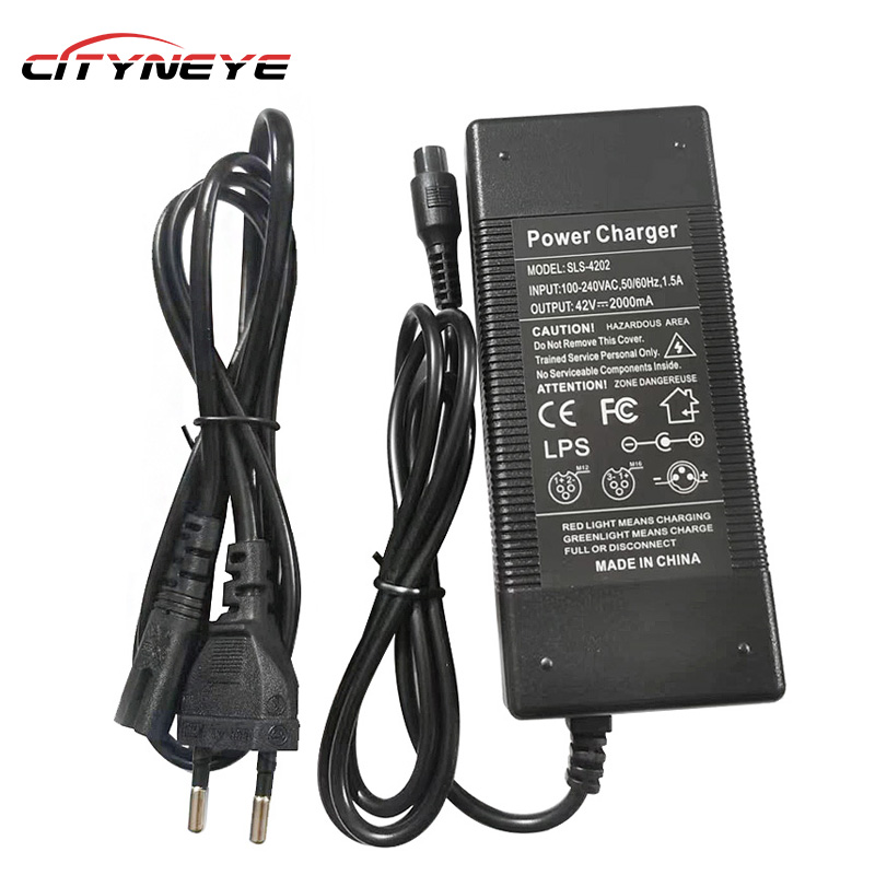 42V 2A Small Airhead Charger With Plug Charger With EU / US / UK / AU Plug Battery charger for Kugoo M4/Balance Bike