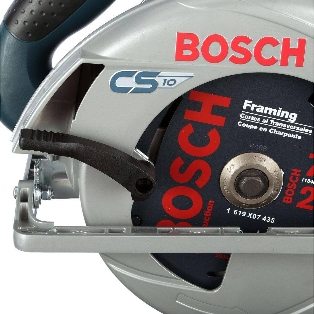 Bosch 15 Amp 7-14 in. Corded Circular Saw with 24-Tooth Carbide Blade and Carrying Bag CS10