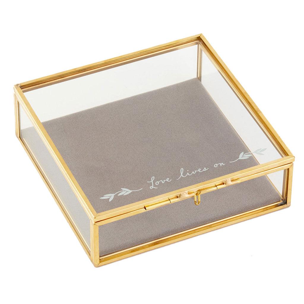 Hallmark  Love Lives On Glass Memory Box