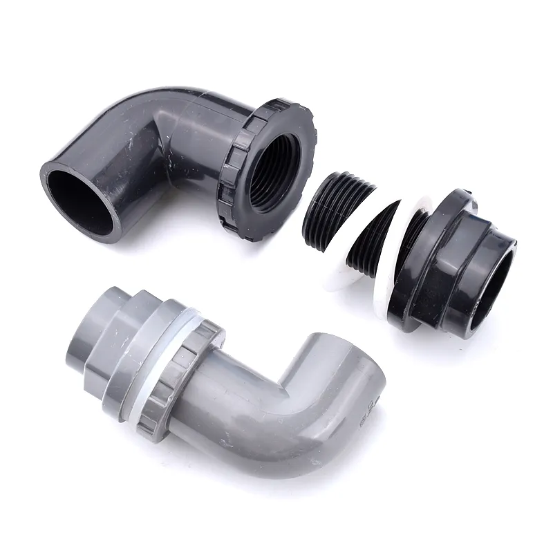 I.D20~50mm PVC Aquarium 90 Elbow Drainage Connector Fish Tank Overflow Joints Water Inlet Outlet Supply Pipe DIY Drain Fittings