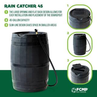 FCMP Outdoor 45 Gal. RC45 Rain Barrel Black RC45-BLK