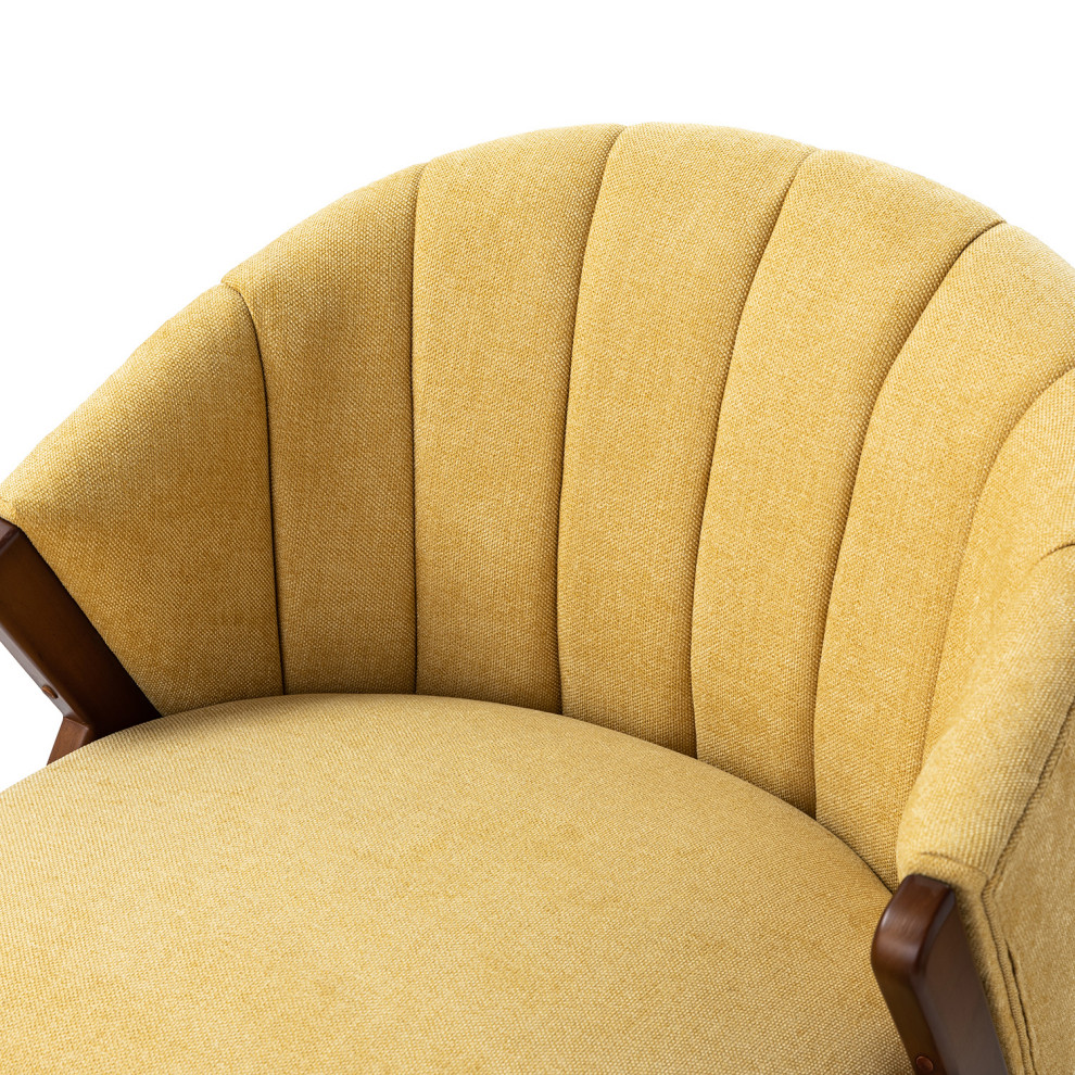 Barrel Chair   Midcentury   Armchairs And Accent Chairs   by Karat Home  Houzz