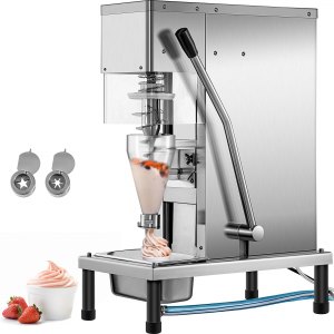 VEVOR 110V Frozen Yogurt Blending Machine 750W， Yogurt Milkshake Ice Cream Mixing Machine 304 Stainless Steel Construction， Professional Commercial Kitchen Equipment