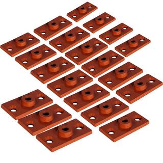 The Plumber's Choice Rod Hanger Plate in Copper Epoxy Coated Iron in for 38 in. Threaded Rod (20-Pack) 38CLFEC-20