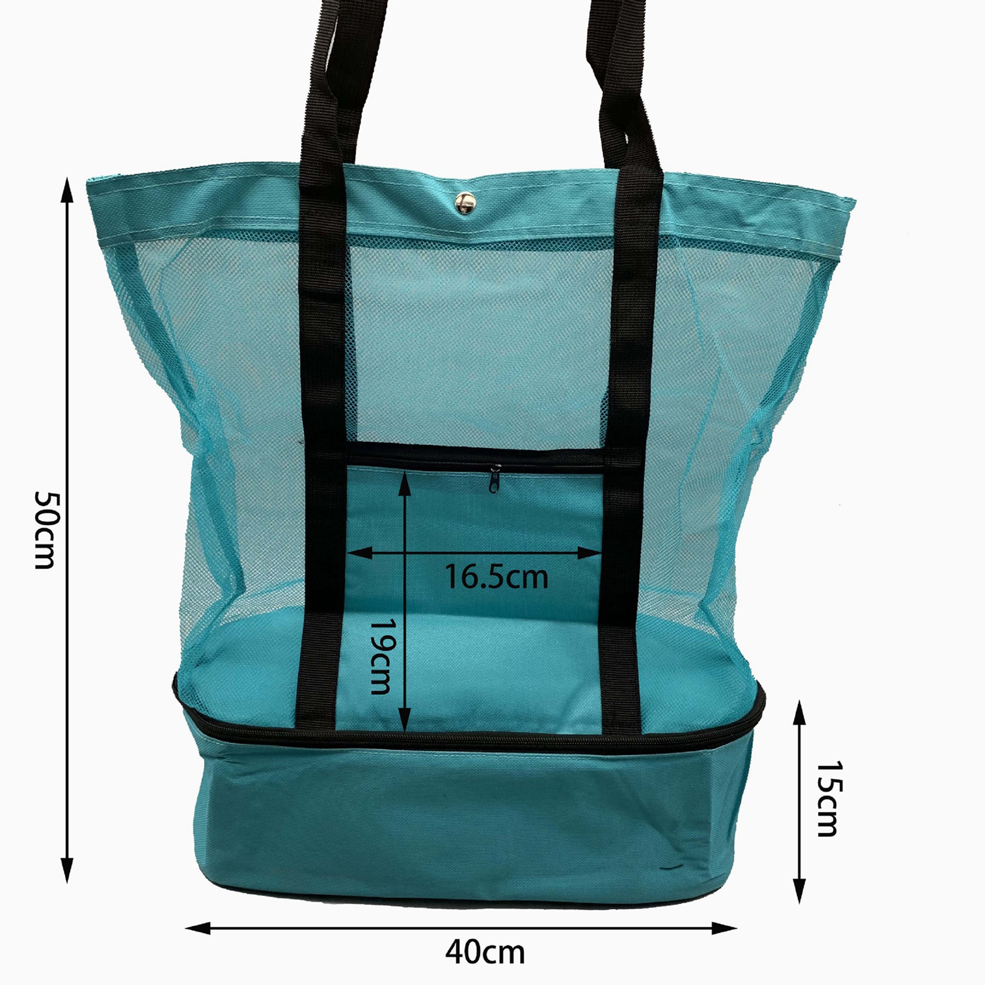 Large Mesh Beach Tote Bag with Zipper and Insulated Picnic Cooler Leak Proof for Beach Pool Outdoor Trave Beach Bag Picnic Bag