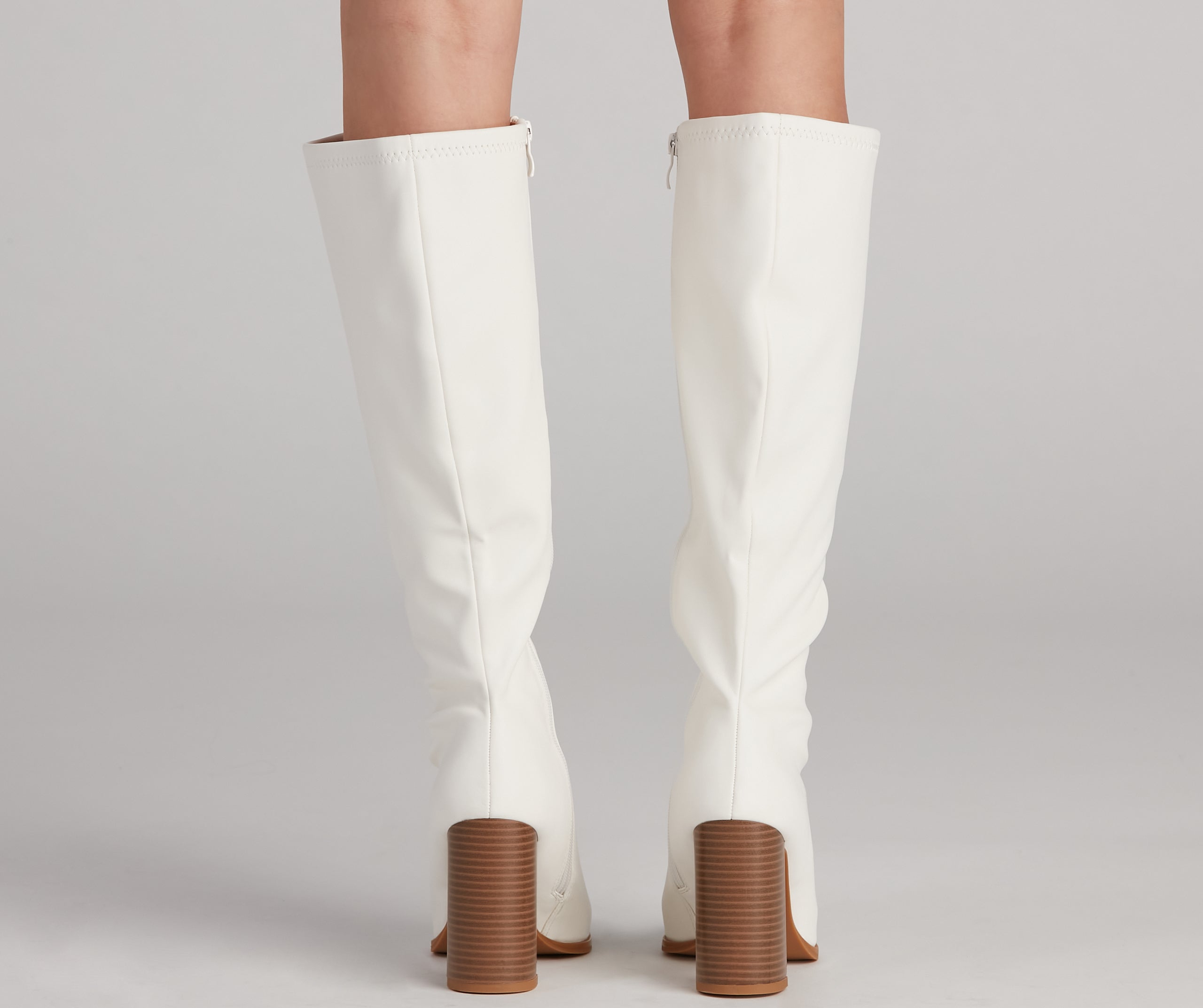 Level Up Faux Leather Under The Knee Boots