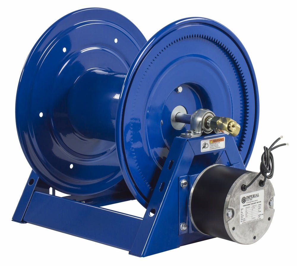 Cox Reels COX1125-4-100-E 0.5 in. ID 100 ft. Capacity Less Hose 3000 Psi Electric 12V DC 1-3HP Motor Rewind Hose Reel