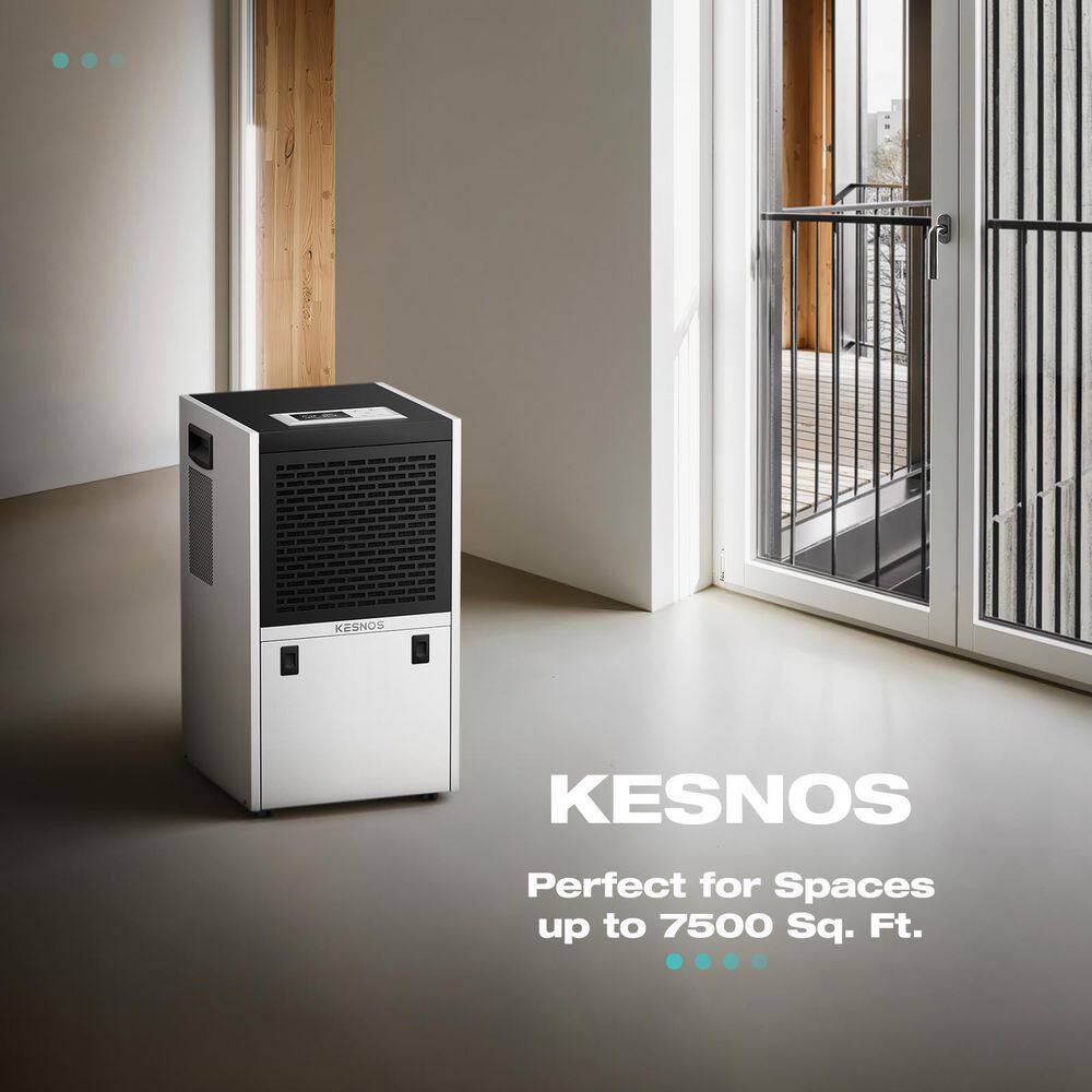 Kesnos 155 Pint Commercial Dehumidifier With 6.56 Ft. Drain And Bucket For 75000 Sq. Ft. Of Commercial Space And Workplace HDCX-PD606A