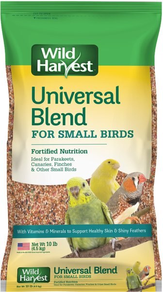 Wild Harvest Universal Blend Fortified Nutrition for Small Bird Birdfeed， 10-lb