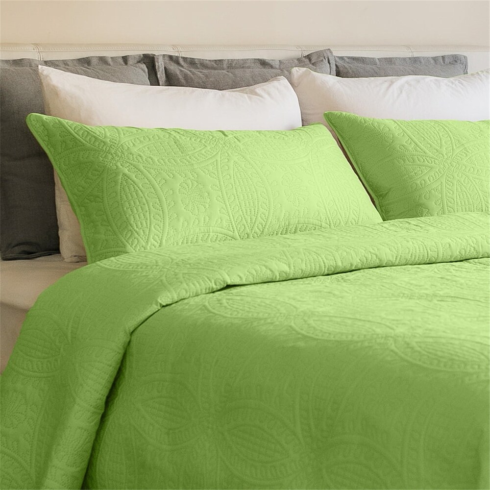 Brushed Microfiber Bedding Bedspread Coverlet Set