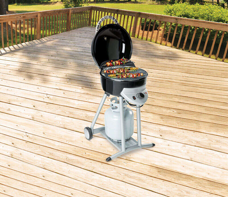 Char-Broil Patio Bistro 1-Burner Propane Gas Grill， Black