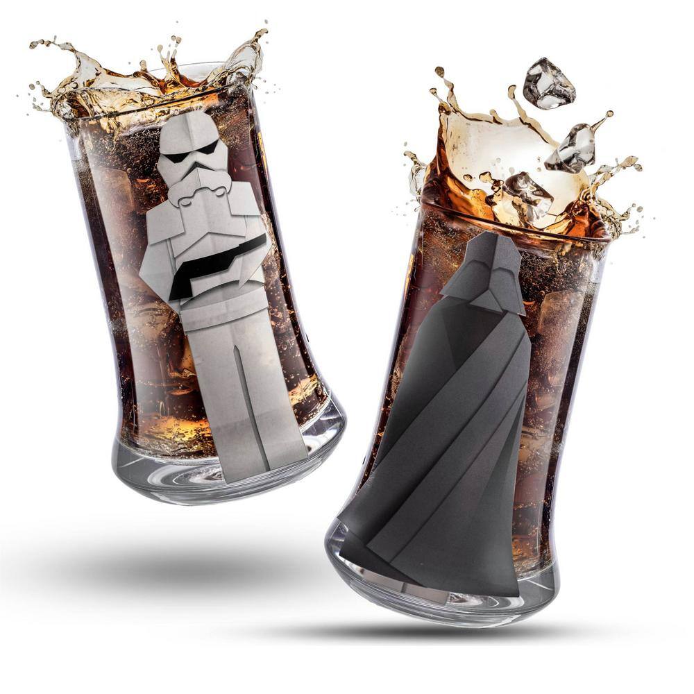 JoyJolt Star Wars Beware The Dark Side 18.5 oz. Tall Drinking Glass (Set of 2) JSW10831