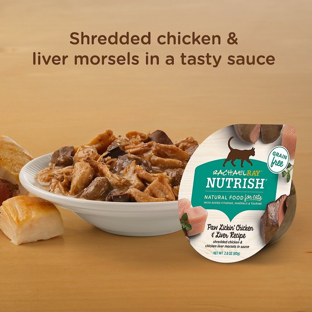 Rachael Ray Nutrish Paw Lickin' Chicken and Liver Recipe Natural Grain-Free Wet Cat Food