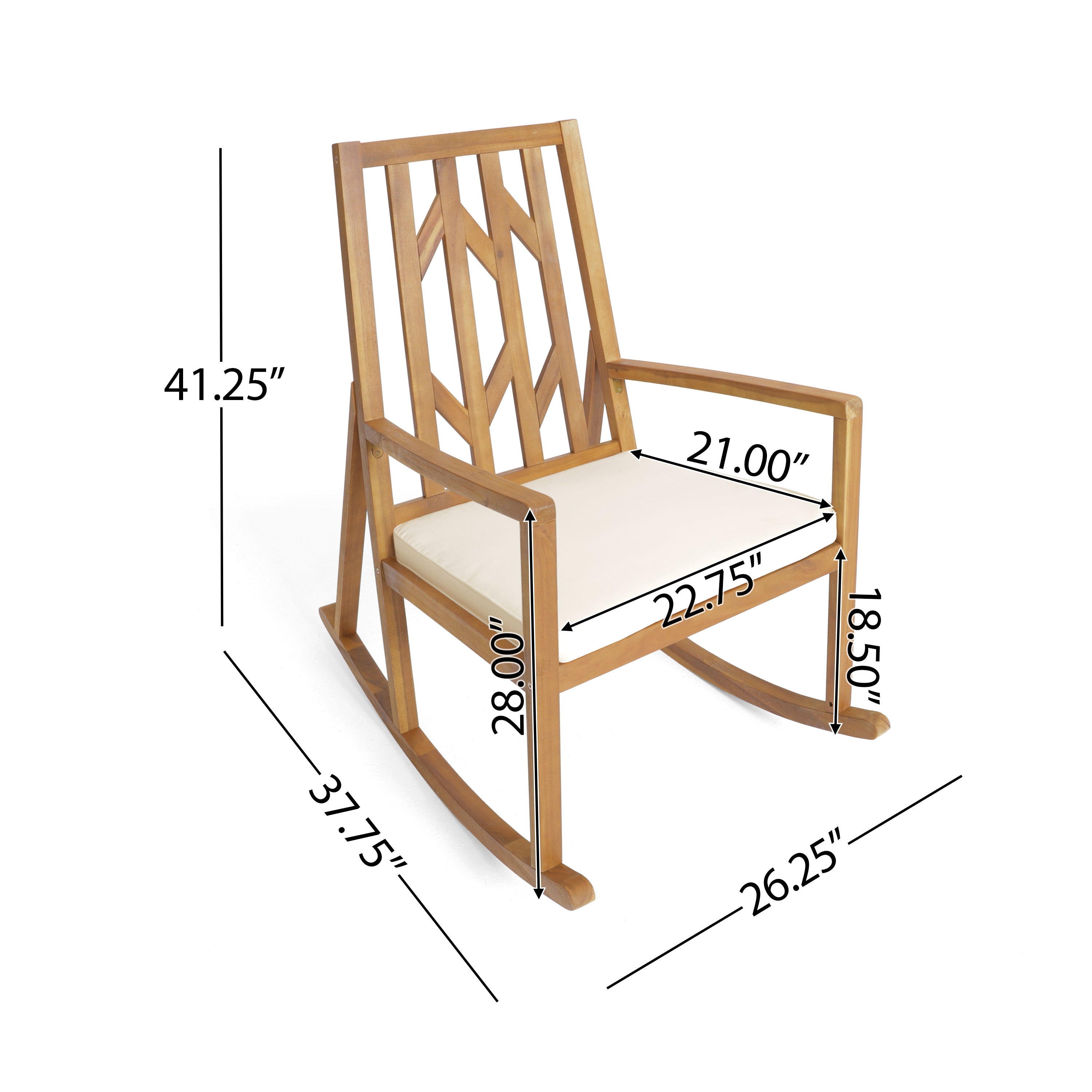 Monterey Outdoor Rocking Chair w/ Cushion